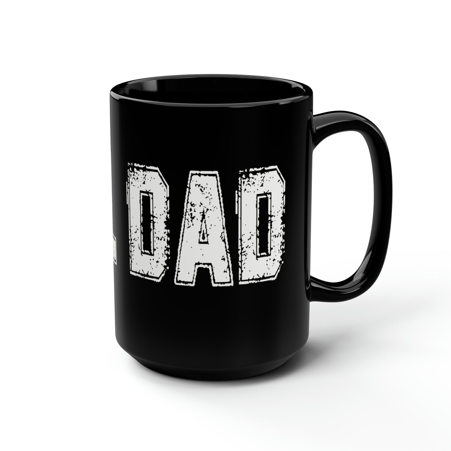 REAL DAD Black Mug, 15oz