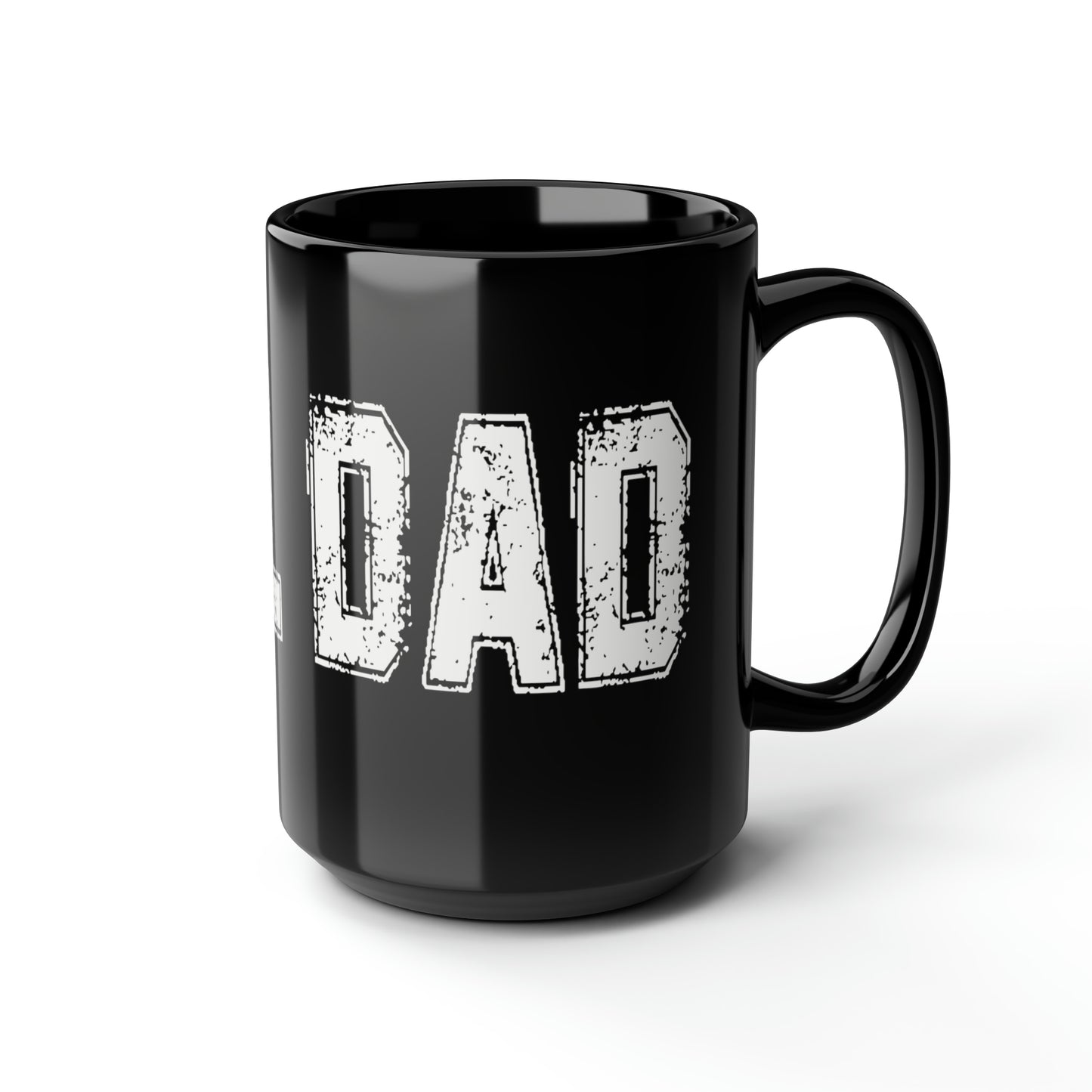 REAL DAD Black Mug, 15oz