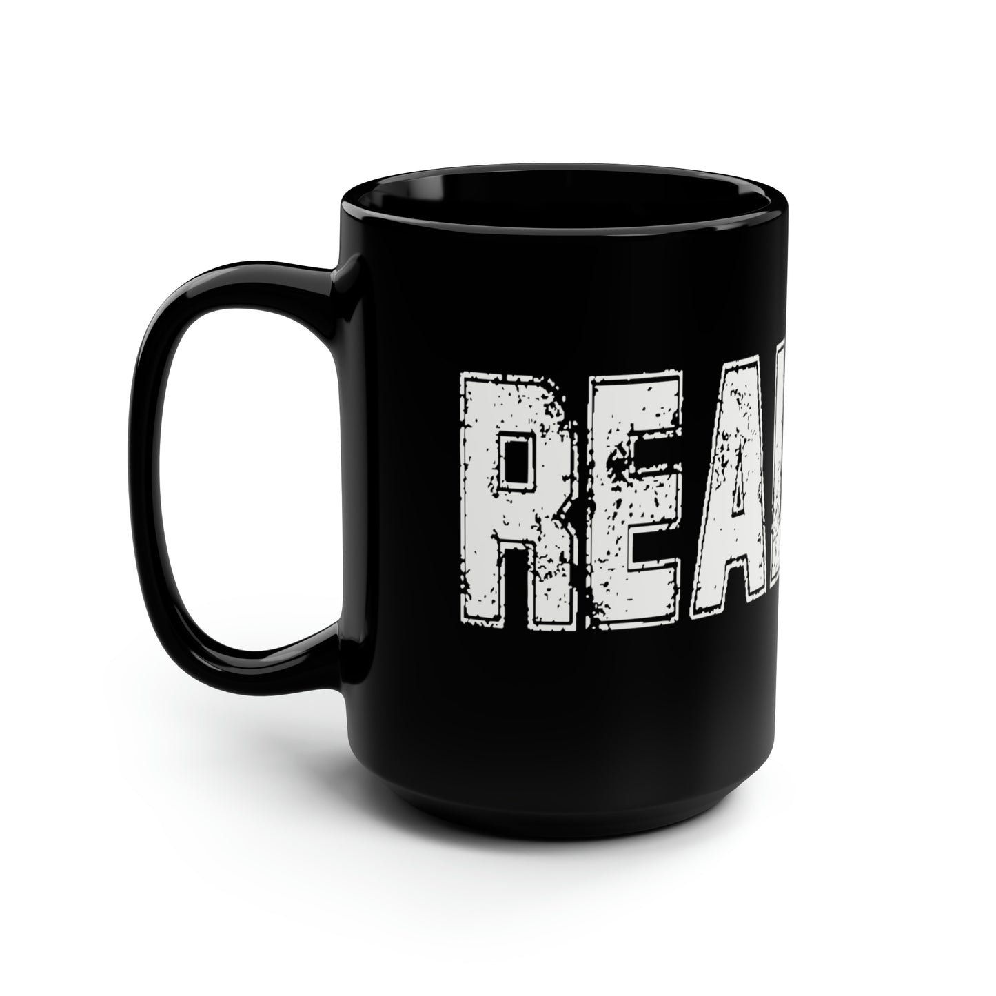 REAL DAD Black Mug, 15oz